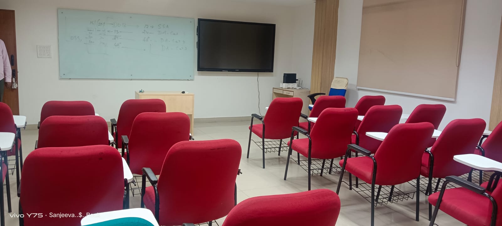 photo of class room 2 with smart tv